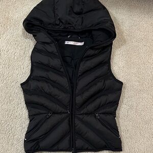 Blanc Noir Quilted Black Puffer Vest